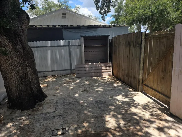 side garage patio