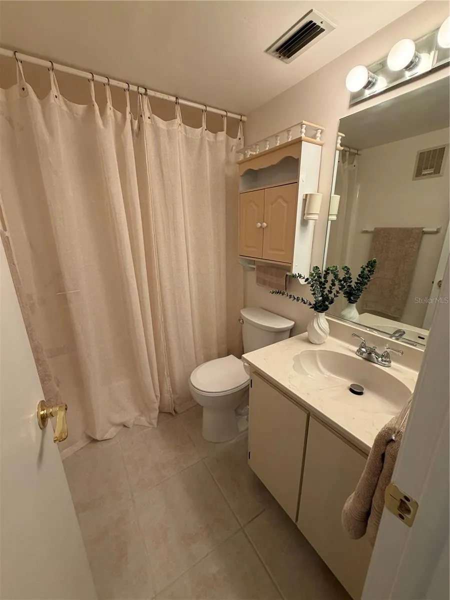 Main Bath, Freshly Painted, Tile Flooring