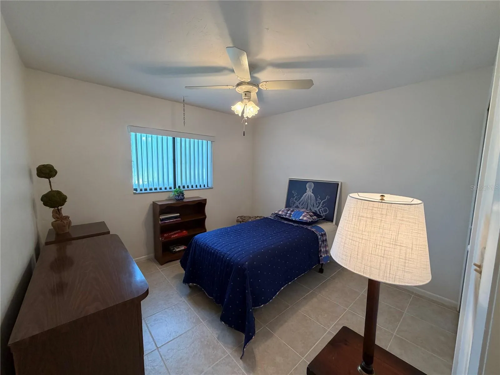 2nd Bedroom, Tile Flooring, Freshly Painted, Ceiling Fan