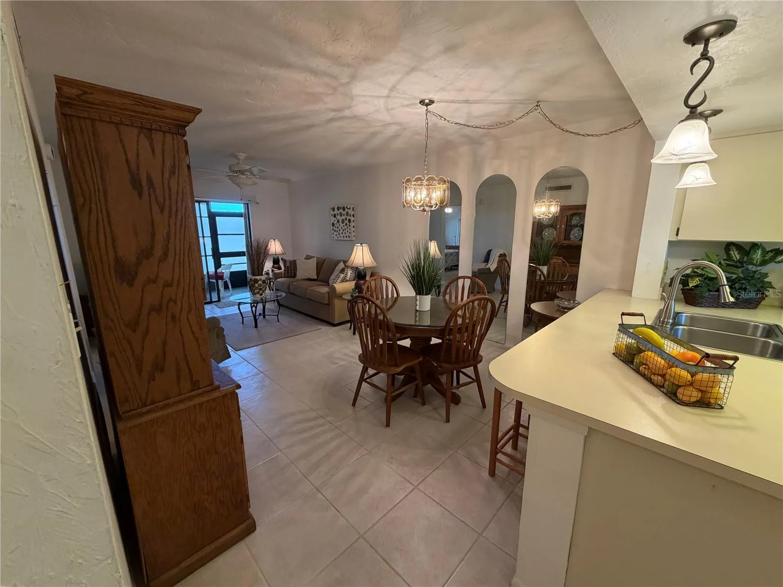 Kitchen Overlooks Dining/Living Room