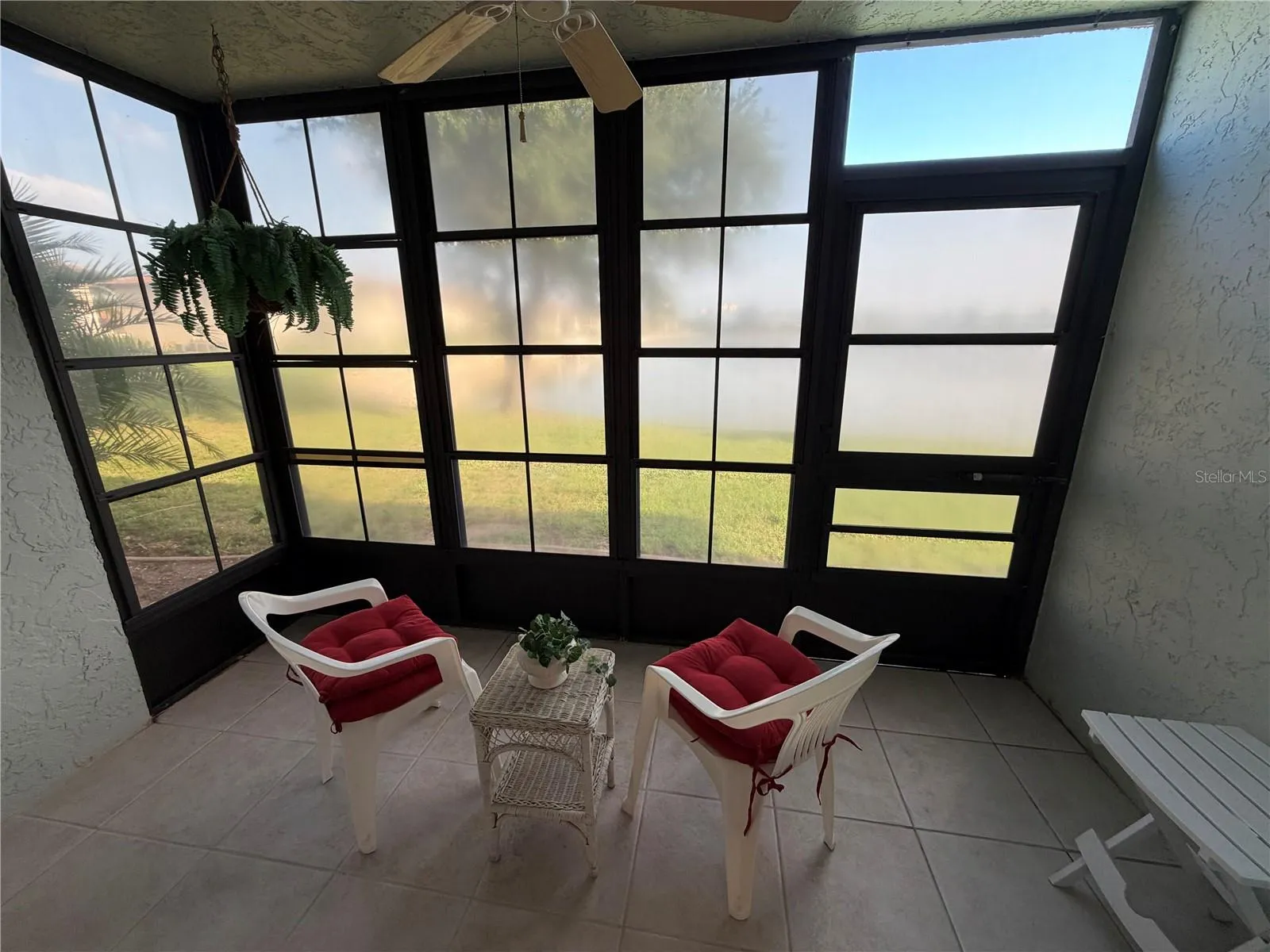 Lanai with Vinyl Windows Down