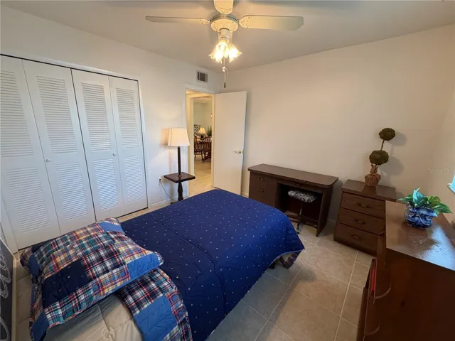 2nd Bedroom, Tile Flooring, Freshly Painted, Ceiling Fan