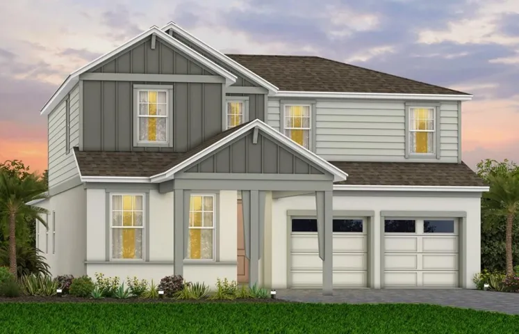 Exterior Design. Artistic rendering for this new construction home. Pictures are for illustrative purposes only. Elevations, colors and options may vary.