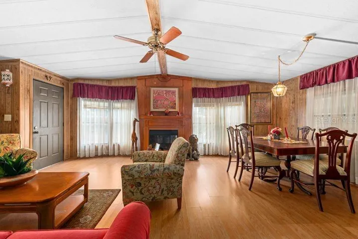Front door. Living Room. Dining Room. Working fireplace.