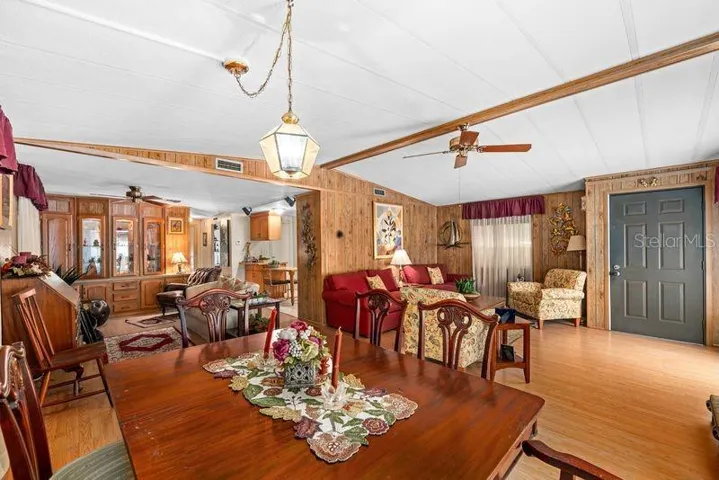 Front Door. Dining Table.Built in Buffet.