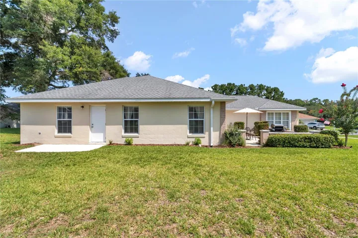 Large private yard - side of home