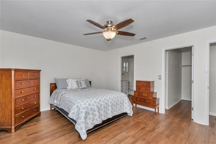 Walk-in closet - ensuite updated bath