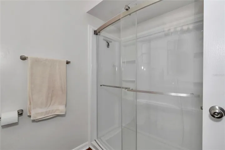 Step-in shower in master