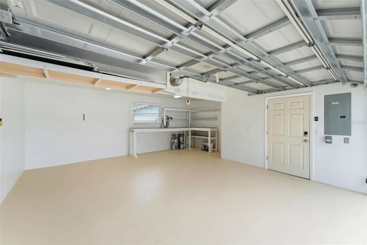 An oversized garage that's as clean and organized as the rest of the home.