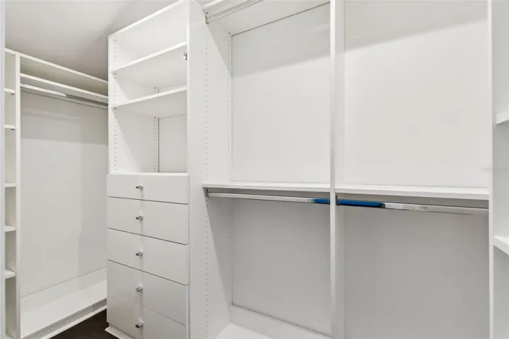 Duel walk-in Primary Closets.