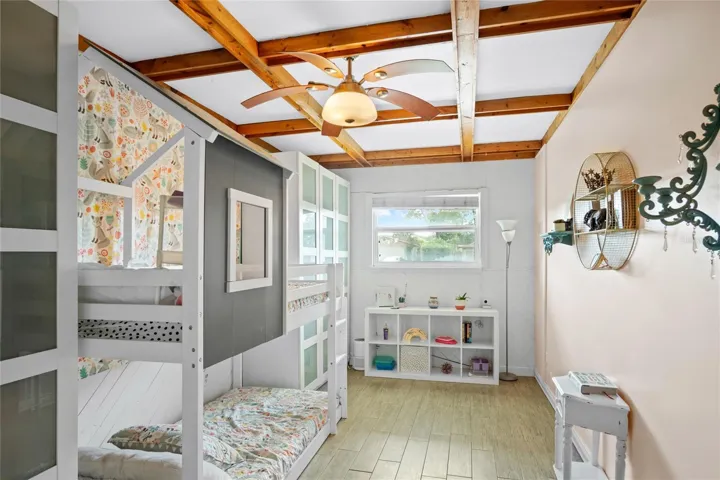 This bedroom is a fun place to sleep and play.