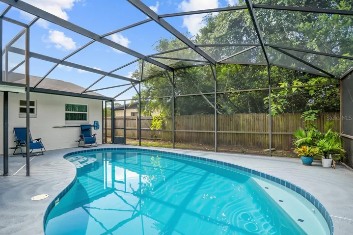 The home is completely fenced in.