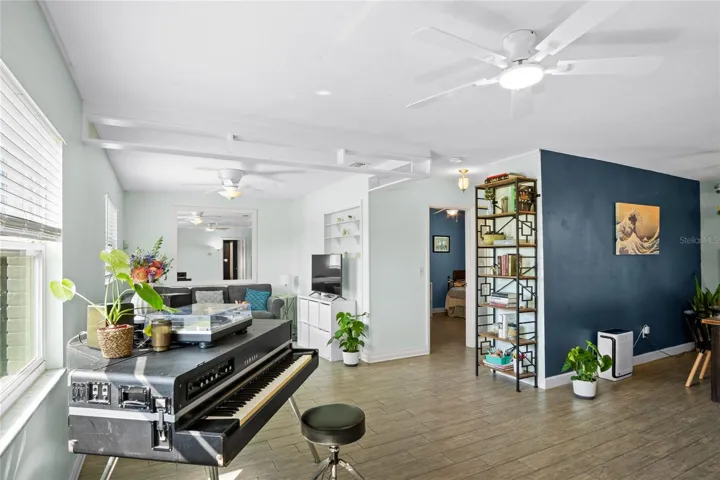 When you enter into the home, you'll notice the open floor plan.