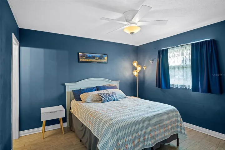 The primary bedroom.