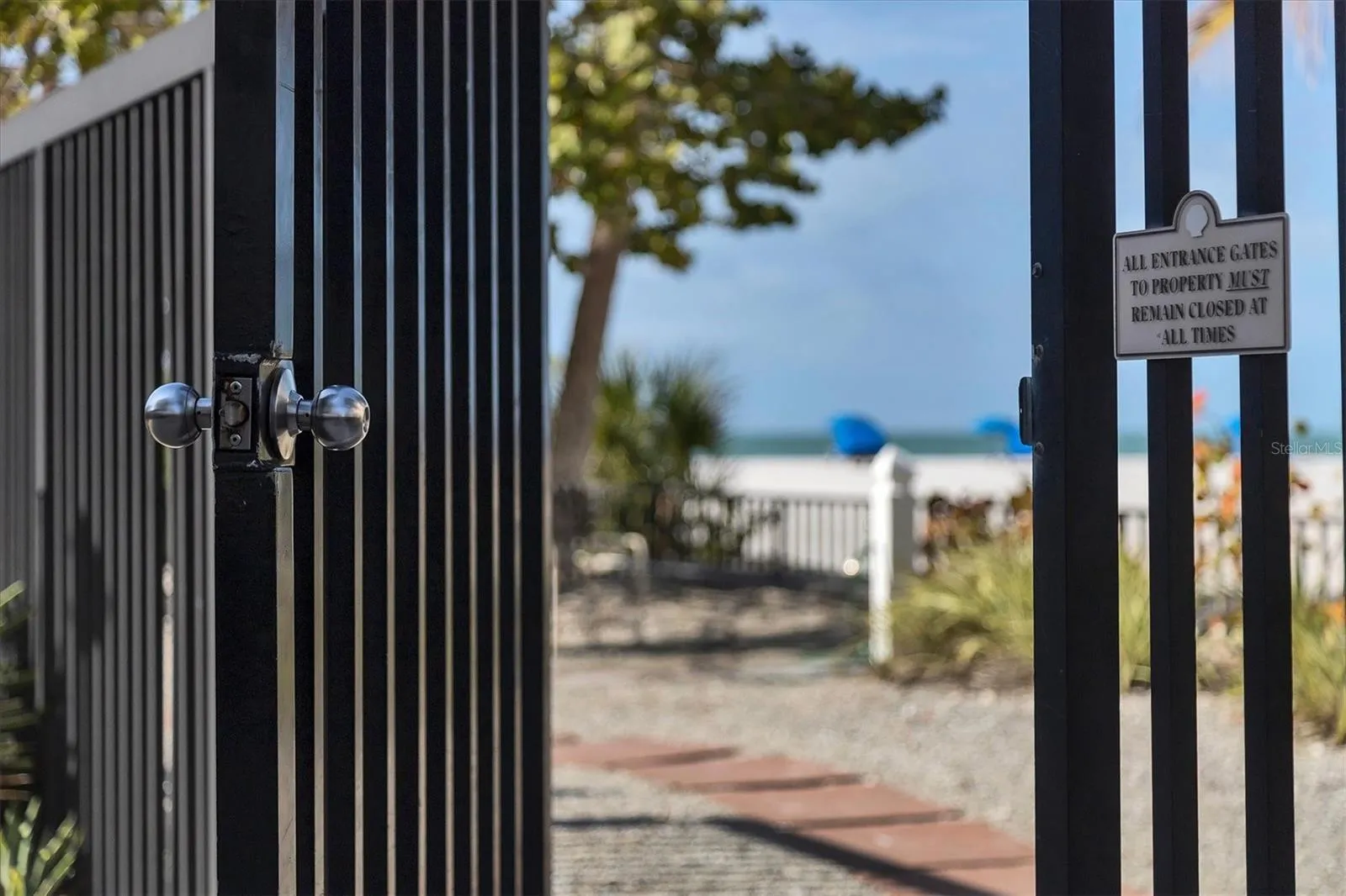 Gated entrance to your beach Park.