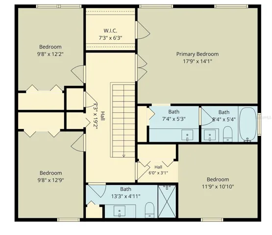 Second floor floorpan