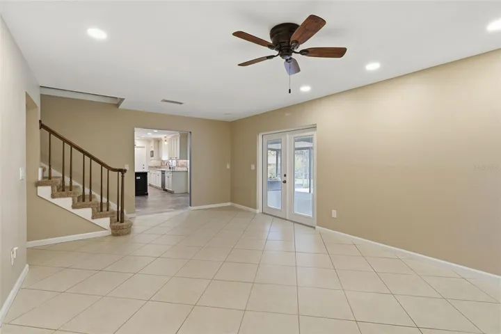 Living room - looking from fireplace