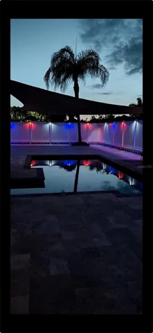 pool night view