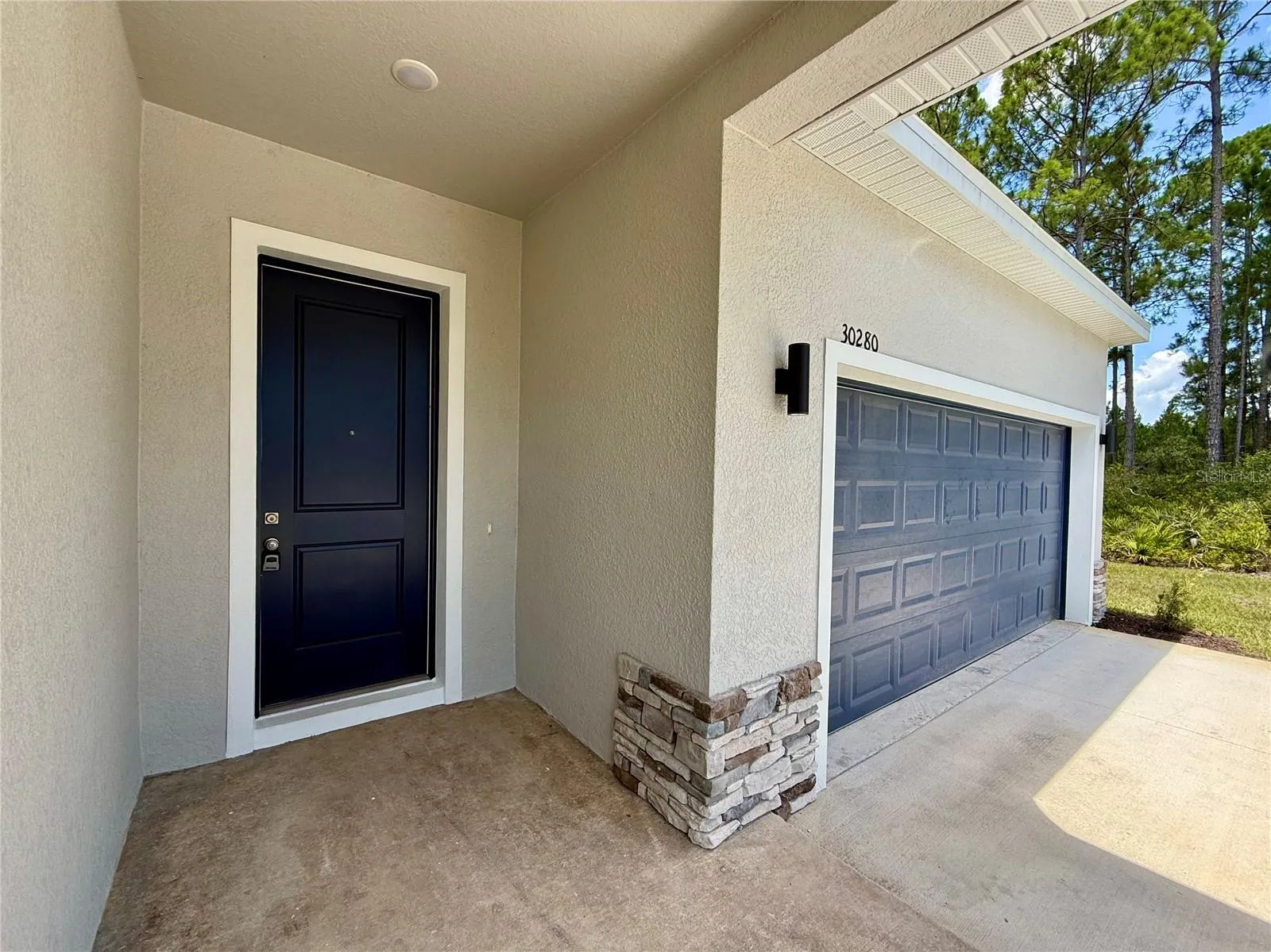 From one home viewing garage