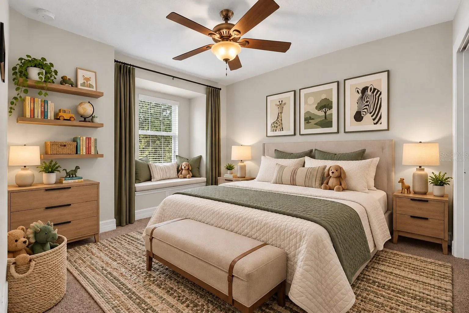 Virtually Staged bedroom 2