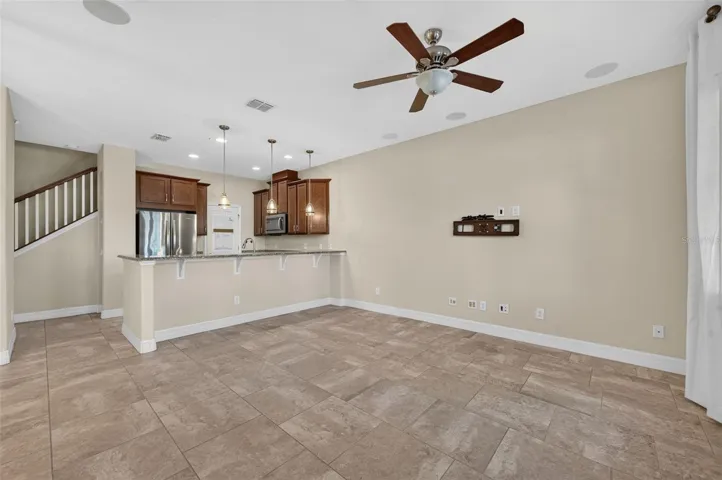 living room and kitchen