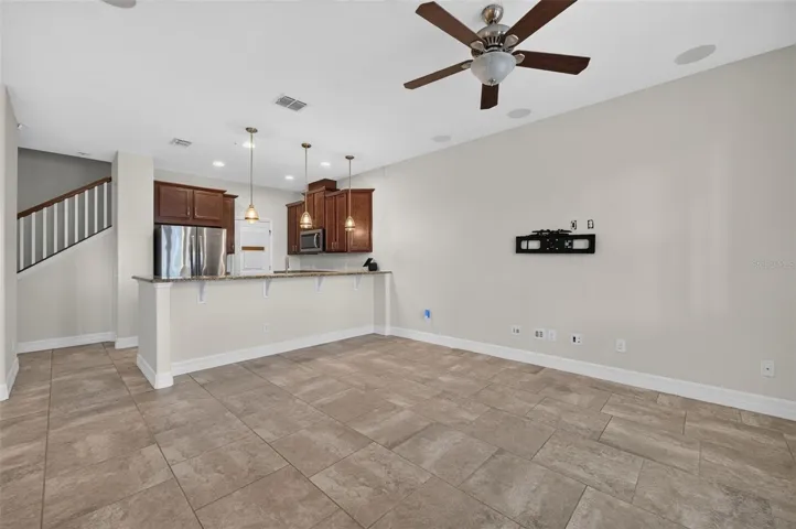 living room to kitchen