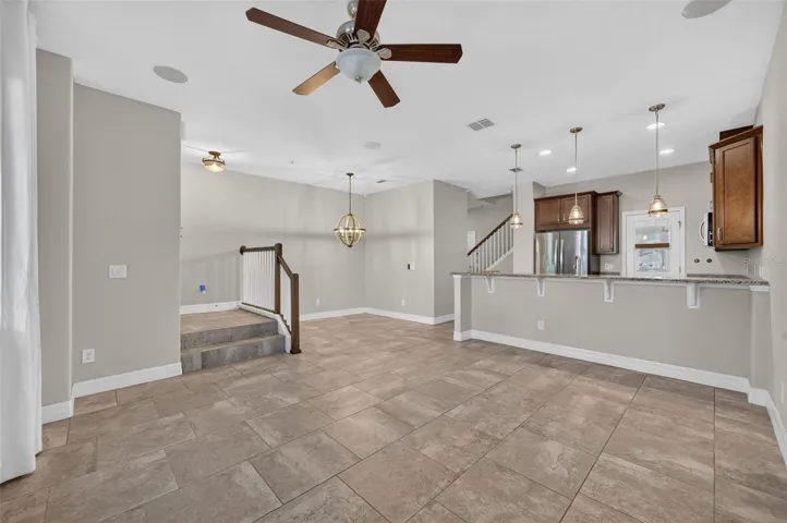 dining room and kitchen