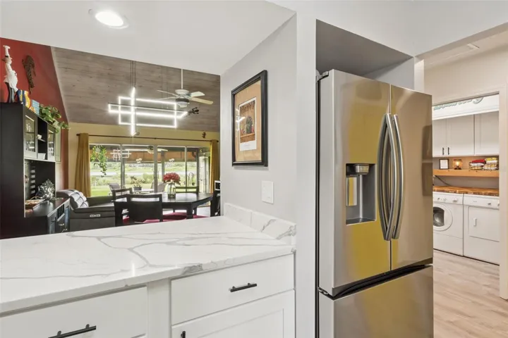 Kitchen overlooking the great room.