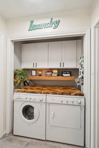 Newly rehabbed laundry area