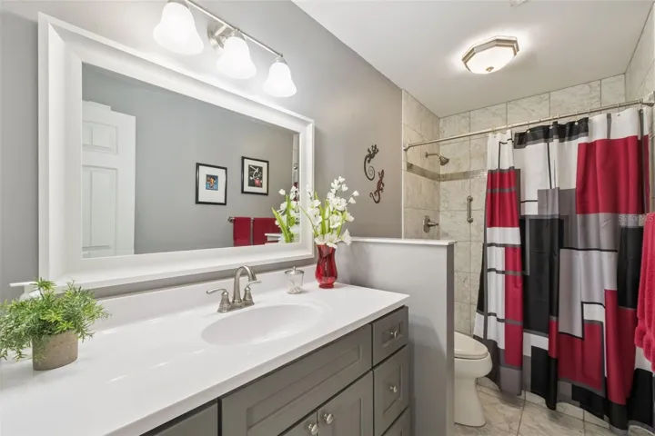 Primary bathroom with large walk-in shower