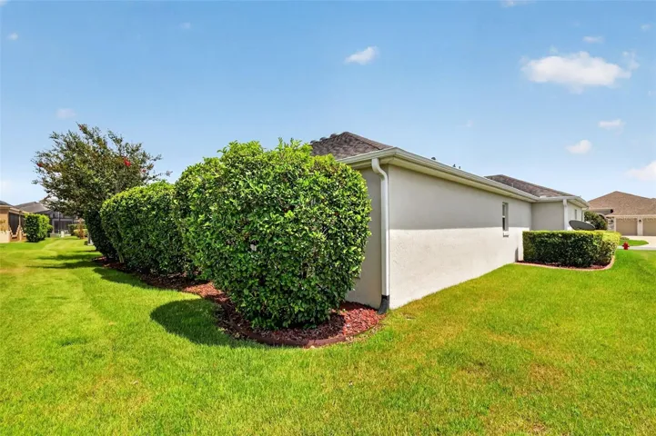 Rear and Side Elevation with PRIVACY Landscaping