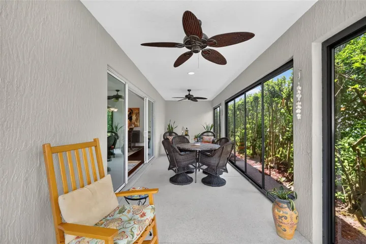 Glass-Enclosed Lanai with PRIVACY Landscaping
