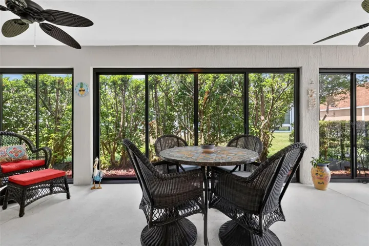 Glass-Enclosed Lanai with PRIVACY Landscaping