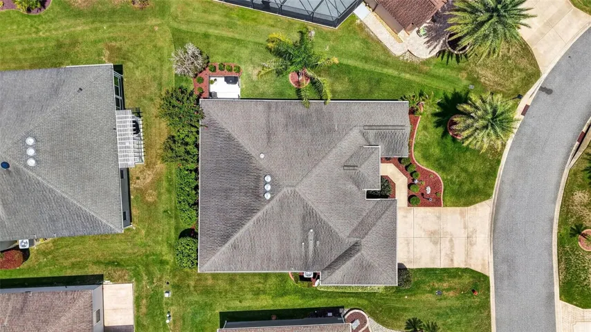 Aerial Side Elevation with ROOM FOR A POOL!