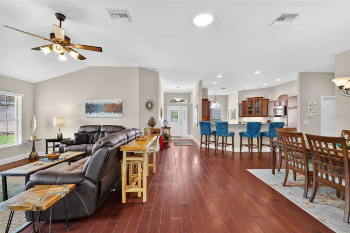 Living, Dining, and Kitchen