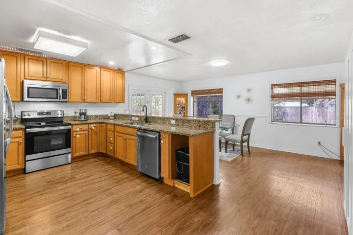 Main house kitchen with granite counters