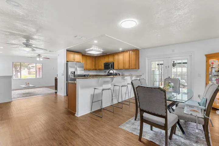 Main house kitchen with granite counters