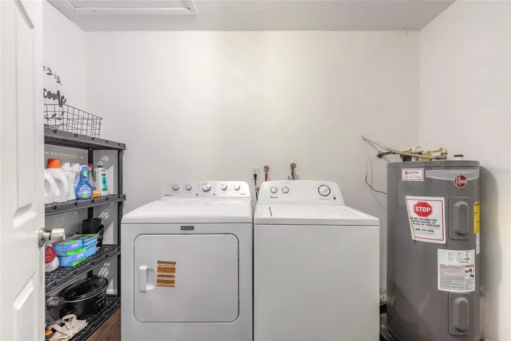 Laundry room off the Kitchen - 3rd exterior door to the backyard -