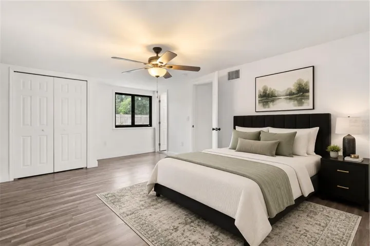 Primary Bedroom - Virtually Staged Furniture