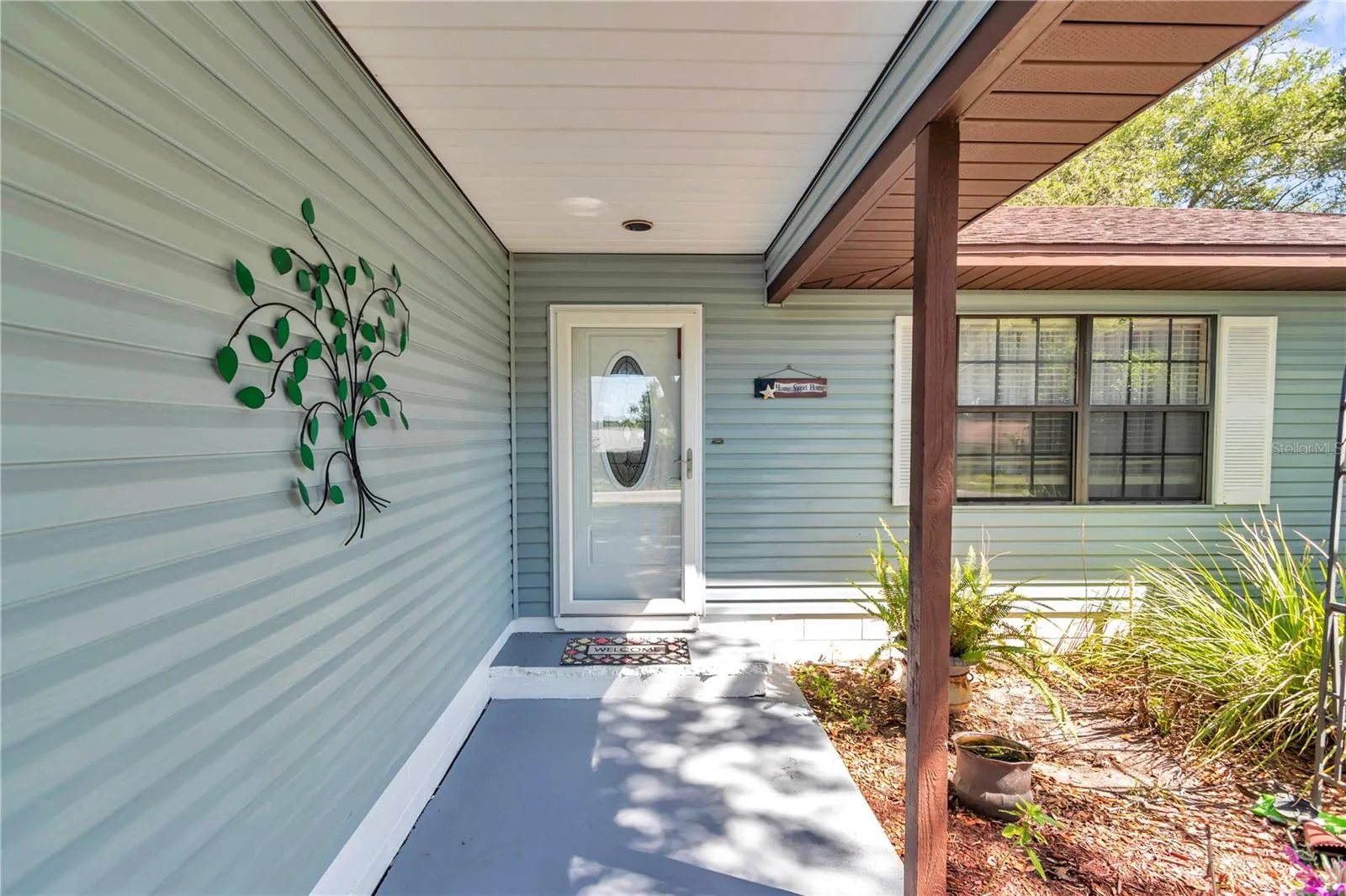 Front door and entry way