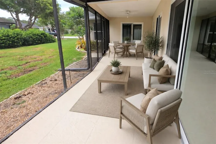 virtually staged - Screened-In Patio