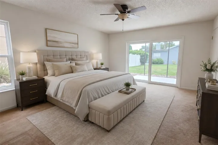 virtually staged - Master Bedroom
