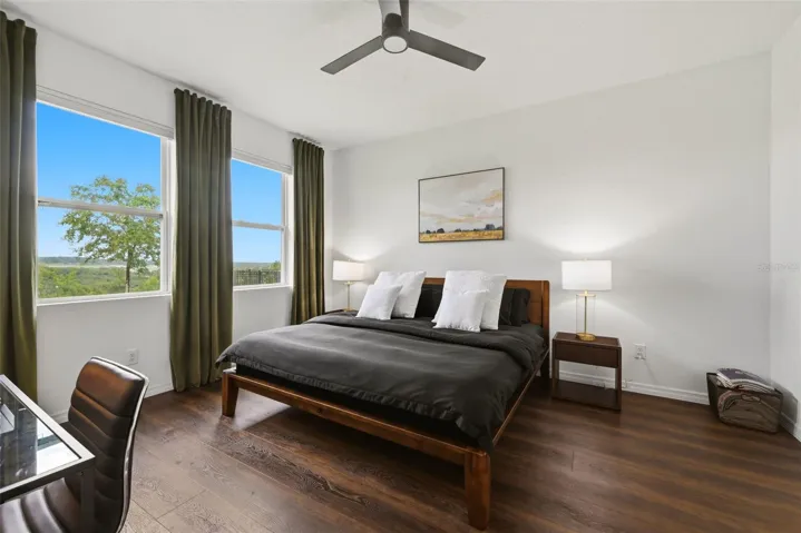 Spacious Master Bedroom 2 Picture Windows