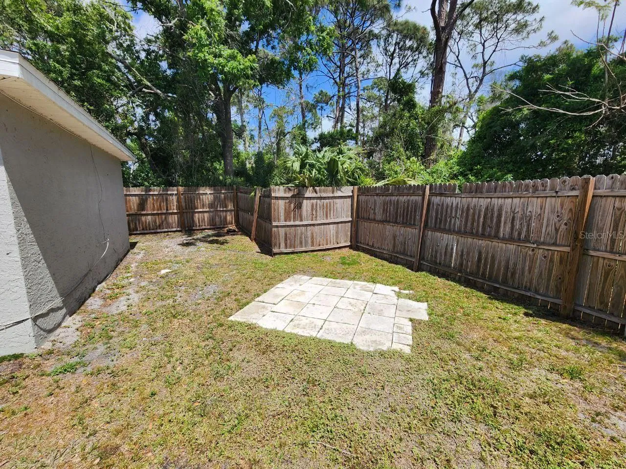 Partially Fenced Backyard