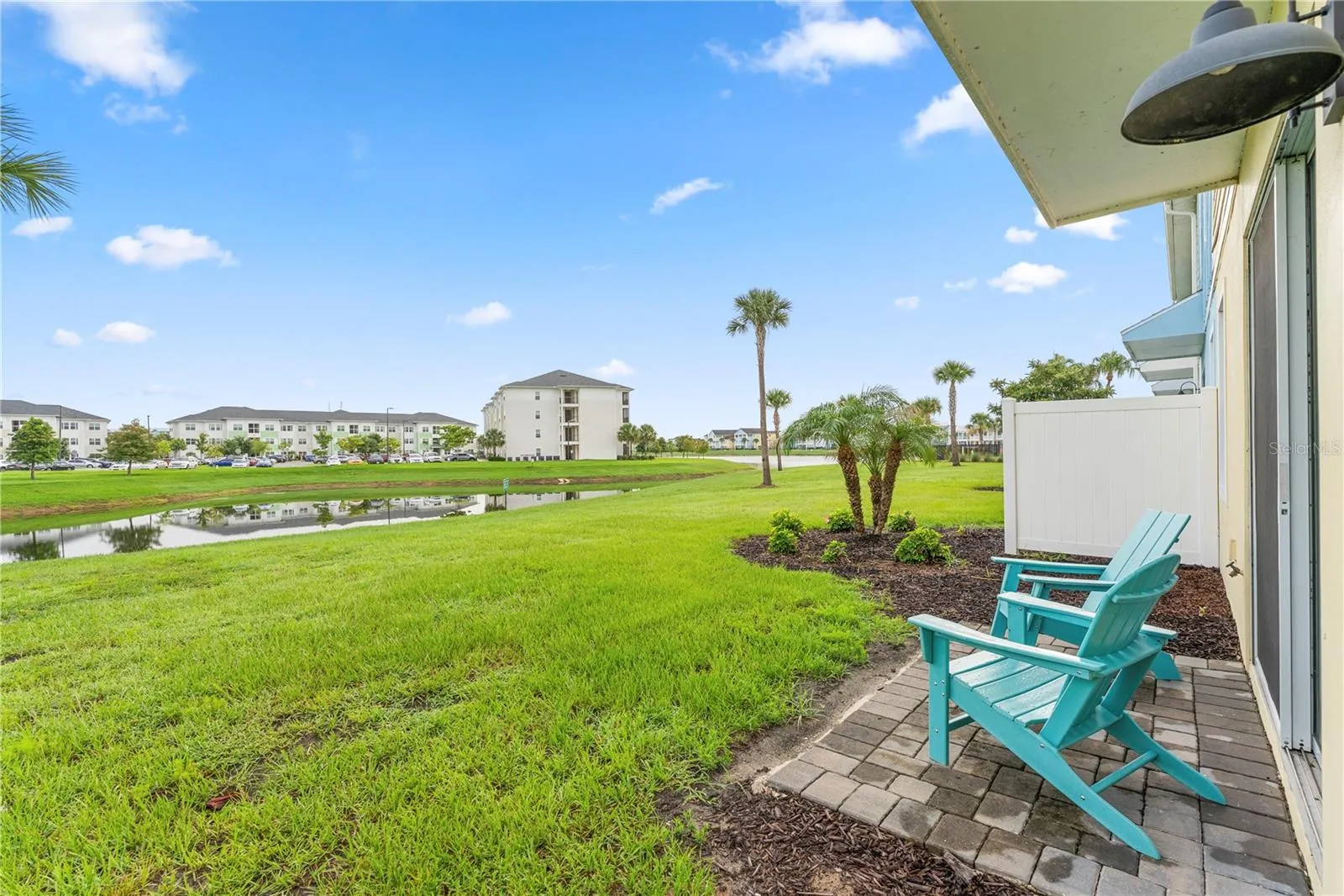 Backyard with Pond View