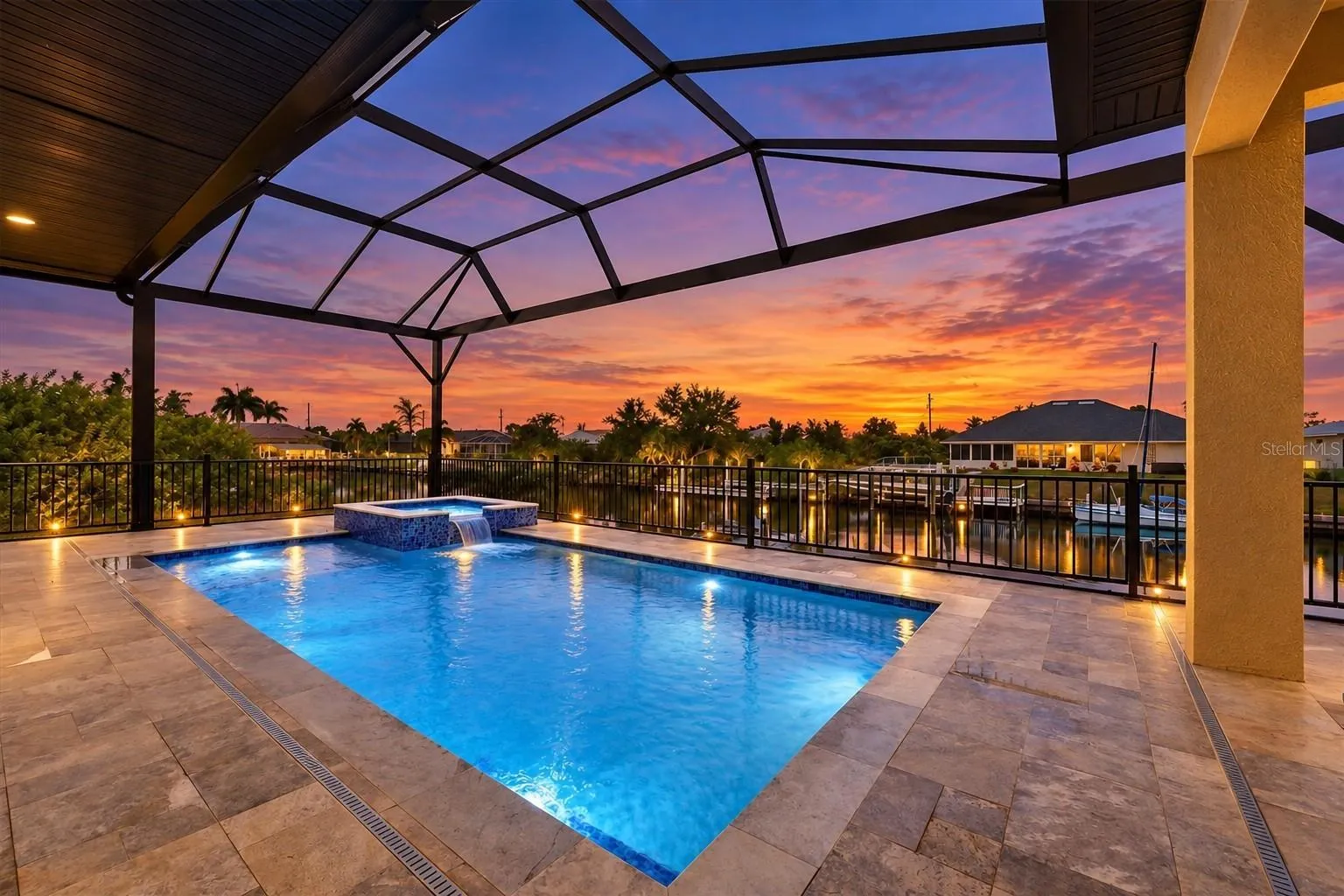 Stunning Poolside Sunsets