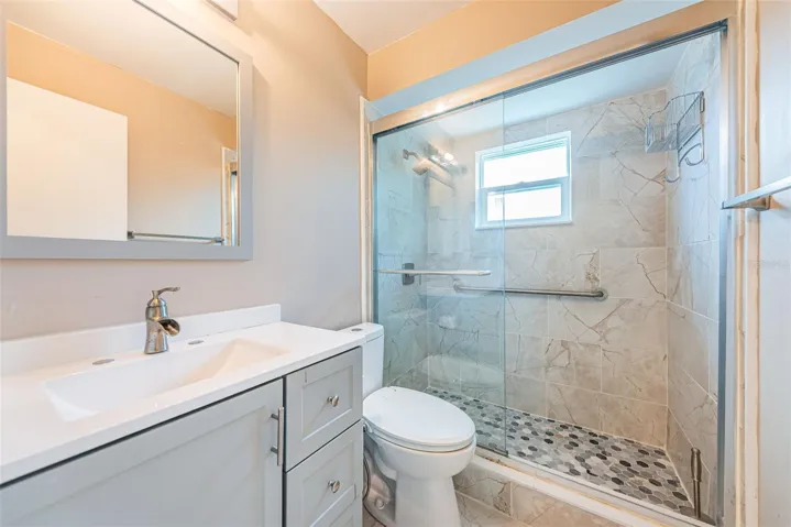 Guest bathroom with shower