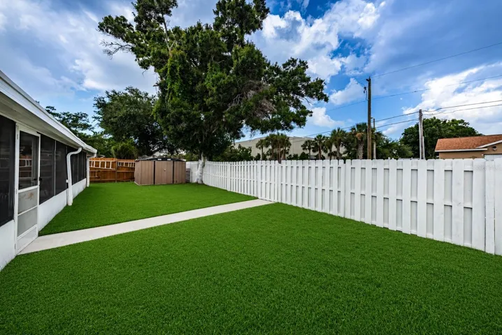 Large backyard ready for a pool - virtually enhanced