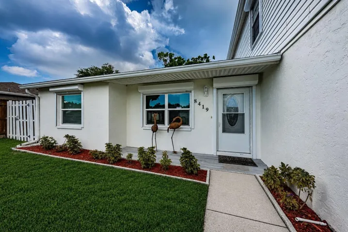 Front porch and entry - virtually enhanced