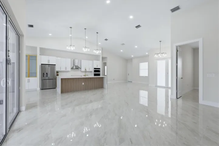 Open Plan View towards kitchen